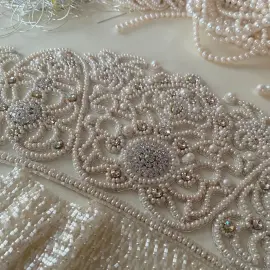 Эксклюзивная авторская работа "Свадебный венец Новгородской губернии, XIX век" с Оренбургской шалью